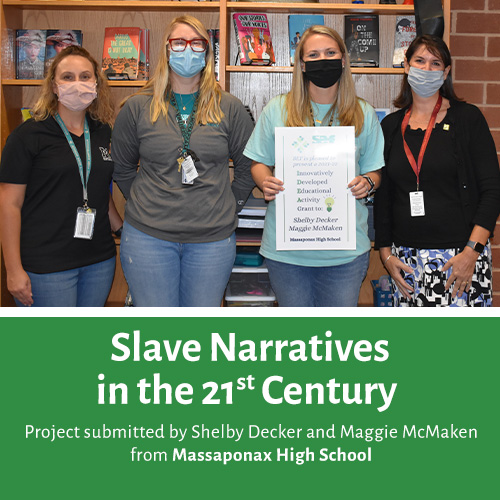 Students will participate in a cross-curricular unit in which slave narratives will be read in a graphic novel format.